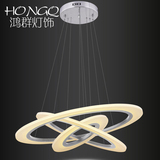 简约现代led吊灯环形 创意艺术个性餐厅灯北欧日韩式亚克力卧室灯
