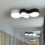 创意极简经典黑白色保龄球LED客厅卧室过道吸顶灯任意搭配包邮