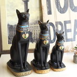 复古埃及风情猫神家居装饰品欧式创意书房客厅镇宅招财猫装饰摆件