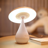 厂家直销 蘑菇创意led工作学习护眼充电台灯 负离子空气净化台灯