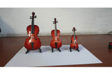迷你大提琴模型乐器创意礼品迷你乐器道具摆件倍低音低音提琴模型