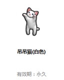 街头篮球装备 吊吊猫(白色) 永久 稀有控道具 仓库秒发