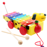 星屿早教木制益智玩具音乐手敲八音木琴宝宝幼婴儿童乐器分区包邮