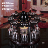 欧式创意红酒架摆件 实木酒架杯架倒挂酒柜摆件装饰品 葡萄酒瓶架