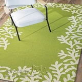 时尚田园绿色地毯客厅茶几沙发地毯卧室床边玄关手工腈纶地毯定制
