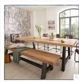 北欧/宜家长方形组合艺术风格型餐桌椅福建省实木整装饭桌餐桌