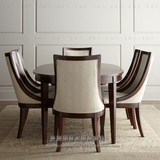 特价定制实木餐桌 简约现代法式美式实木餐桌椭圆形餐桌椅组合