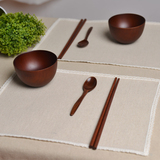 日式简约棉麻餐垫 餐桌隔热垫 防水盘垫 餐垫学生碗垫 杯垫 餐布