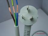 国标纯铜大功率插头电线3芯1.5平方2米3米长带三孔插头白色电源线