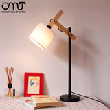 创意台灯卧室床头灯简约美式复古装饰台灯实木温馨客厅书房灯具