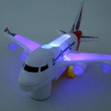2-3-5岁儿童拼装仿真飞机模型男万向轮电动闪光音乐玩具空客A380