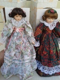 特价绝版外贸KINNEX INT'L1999年收藏古董陶瓷布洋娃娃摆件礼物