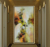 赵无极抽象油画酒店办公室客厅玄关走廊过道简约后现代有框装饰画