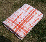 外贸纯 色织条纹棉麻单人床单睡单沙发巾可当 凉席150*205厘米