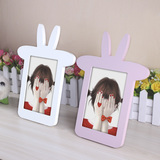 6寸兔子创意儿童少女生活艺术照木质相框摆台送儿童闺蜜礼品相架