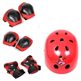轮滑溜冰鞋滑板护具 儿童安全保护套装7件套  A3头盔运动安全套装