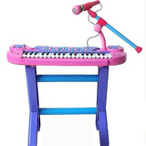 贝芬乐儿童电子琴宝宝小钢琴麦克风外接MP3益智玩具带凳子