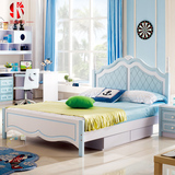 欧式儿童床男孩 单人床 儿童套房家具组合男孩 王子床1.21.5米
