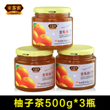 【特价】来客蜜 蜂蜜柚子茶500gx3瓶 蜜炼果味茶白领冲饮品