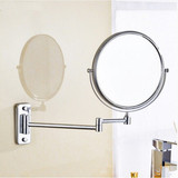 精铜壁挂墙上化妆镜 可放大伸缩美容镜 浴室卫生间镜子圆镜
