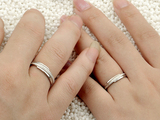 周六福珠宝S925纯银戒指男女情侣对戒爱缠绵磨砂韩版时尚银指环