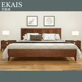 美式全实木床后现代1.8米双人简约乡村卧室床韩式田园中式家具床