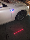 通用车型 LED双色侧转向灯 刀锋叶子板灯 改装带激光防雾灯警示