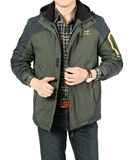 AFS JEEP/战地吉普户外冲锋上衣 正品休闲夹克外套 加绒加厚保暖