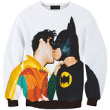 欧美爆款3D数码印花批发个性上衣恶搞蝙蝠侠套头卫衣Sws0330