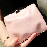 包邮韩国粉色女化妆包大小号容量便携随身迷你可爱防水手拿收纳袋