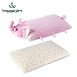 泰国纯天然儿童乳胶枕动物枕卡通枕宝宝玩偶橡胶枕头小孩玩具抱枕