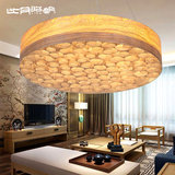 比月东南亚客厅餐厅茶楼灯具创意酒店客栈工程水曲柳木皮吊灯3703