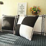 黑白方格系列抱枕现代简约沙发靠枕情侣枕床头方枕汽车腰枕午睡枕