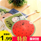 夏季韩版可爱卡通涂鸦水果塑料PP扇 学生儿童便携清凉O型扇小扇子