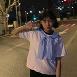韩国ulzzang夏季软妹海军领宽松套头短袖打底棒球T恤上衣学生女款