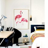 北欧简约美克美家抽象动物清新装饰画 客厅卧室书房电表箱无框画