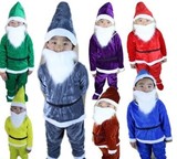 儿童七个小矮人与白雪公主圣诞节表演服装 幼儿园圣诞老人演出