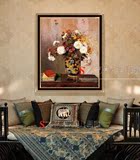 法国印象派大师毕沙罗油画现货 月儿画廊手绘定制花卉静物 客厅