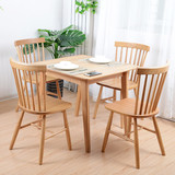 高档实木方桌四人正方形北欧家具多人小户型原松木餐桌椅组合茶几