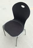 人体工学塑料椅 咖啡椅 黑色酒吧椅 会客椅
