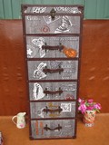 美式乡村创意欧式复古木制抽屉柜子字母多斗柜储物柜边柜做旧家具