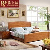 实木床1.8米柏木床双人床婚床高箱床储物床1.5米柏木家具卧室木床