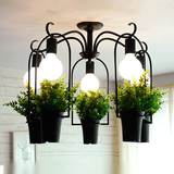 意大利设计北欧后现代艺术吊灯盆栽花盆客厅餐厅创意个性植物吊灯