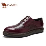 【新品】Camel/骆驼男鞋 春季新款英伦时尚布洛克雕花男鞋