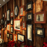 欧式复古照片墙大墙面相框墙创意组合客厅实木相片挂墙沙发背景墙