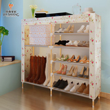 佳尚实木鞋柜简约现代多功能简易鞋架家用多层组装防尘经济型特价