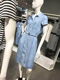 H&M HM 专柜正品代购女士女装莱赛尔衬衫式牛仔连衣裙腰带0403767