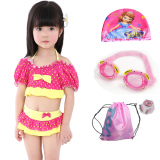 韩国儿童游泳衣女童泳装 比基尼 宝宝分体裙式小中大童连体泳衣