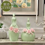 欧式艺术陶瓷花瓶摆件白色客厅电视柜装饰结婚送礼物简约家居饰品