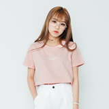 夏装韩版学生宽松半袖体恤纯棉粉色短袖t恤女韩国体恤韩范打底衫